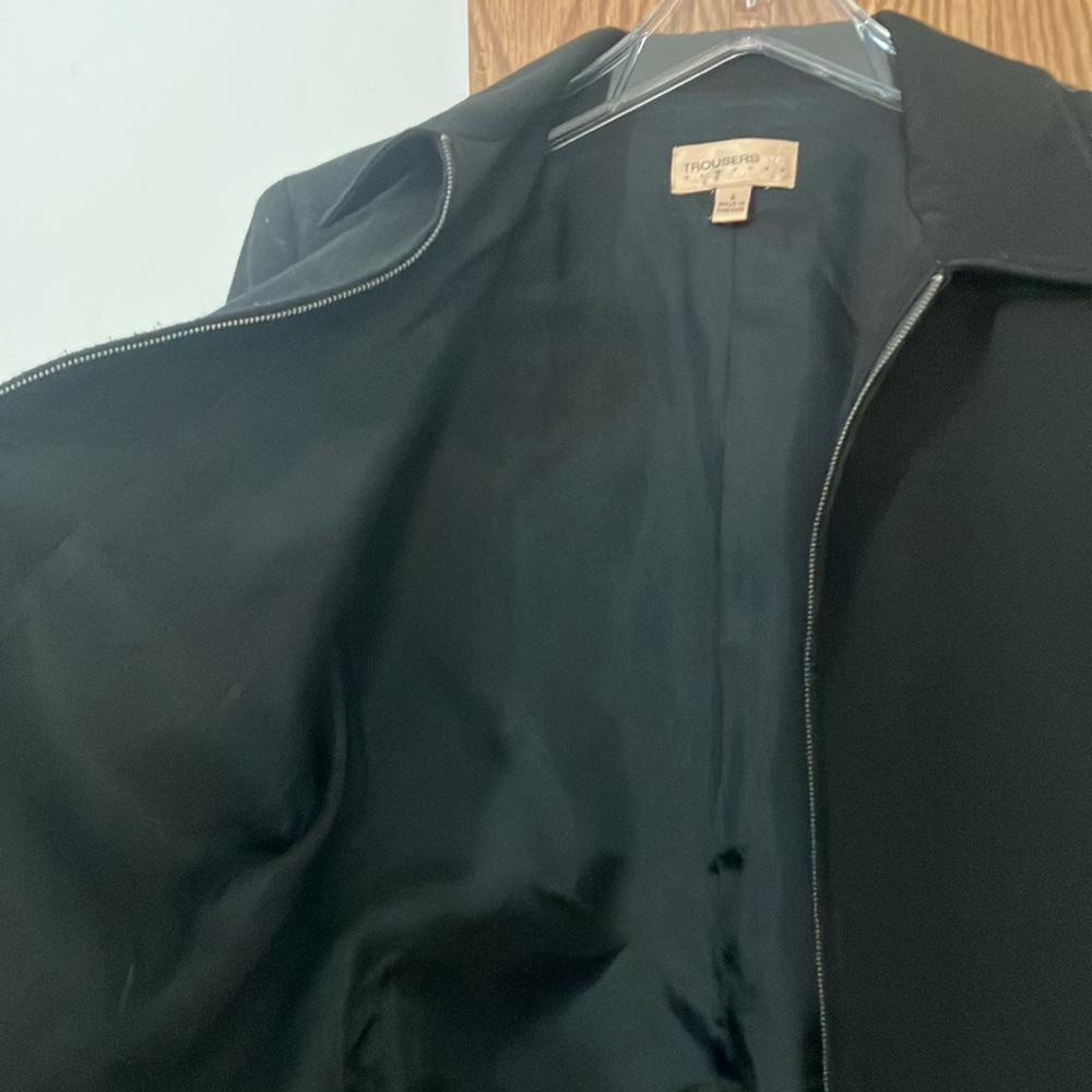 Vintage Trousers Etc New York Black Zip-up Jacket Size 6 - Picture 8 of 8